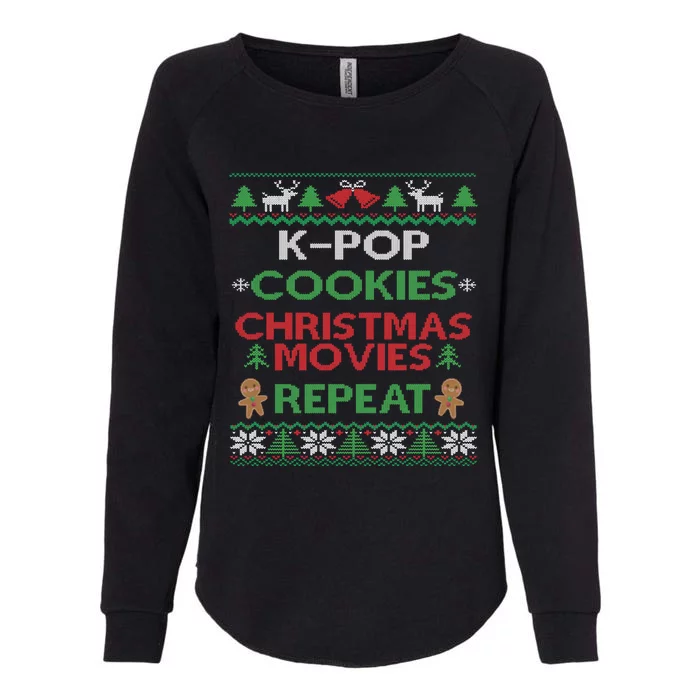 Kpop Fan South Korean Pop Music Lover Ugly Christmas Kpop Cool Gift Womens California Wash Sweatshirt