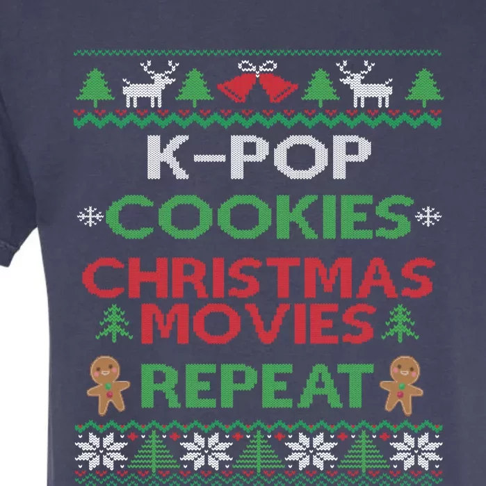 Kpop Fan South Korean Pop Music Lover Ugly Christmas Kpop Cool Gift Garment-Dyed Heavyweight T-Shirt