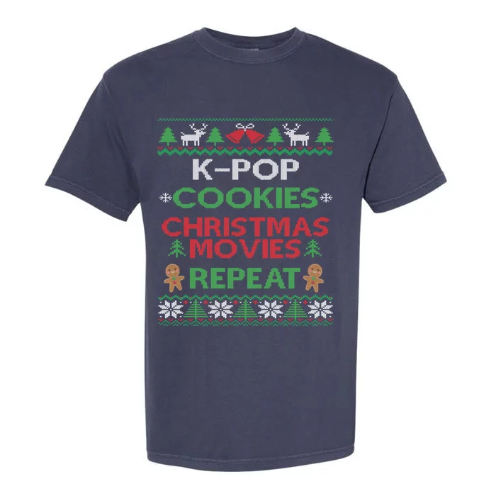 Kpop Fan South Korean Pop Music Lover Ugly Christmas Kpop Cool Gift Garment-Dyed Heavyweight T-Shirt