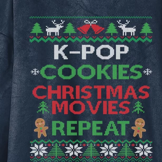 Kpop Fan South Korean Pop Music Lover Ugly Christmas Kpop Cool Gift Hooded Wearable Blanket