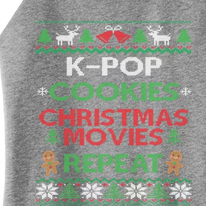 Kpop Fan South Korean Pop Music Lover Ugly Christmas Kpop Cool Gift Women’s Perfect Tri Rocker Tank