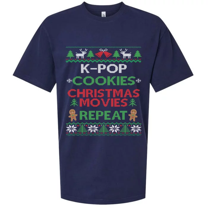 Kpop Fan South Korean Pop Music Lover Ugly Christmas Kpop Cool Gift Sueded Cloud Jersey T-Shirt