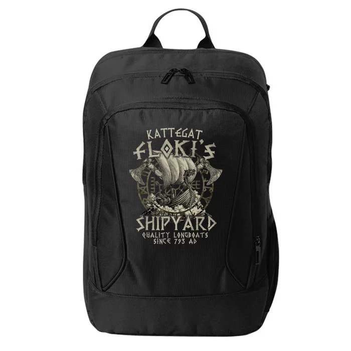 Kattegat Floki's Shipyards Quality Longboats Since 793 Ad City Backpack