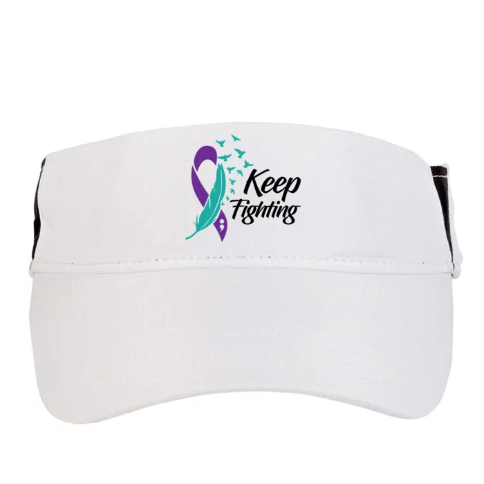 Keep Fighting Suicide Prevention Awareness Adult Drive Performance Visor