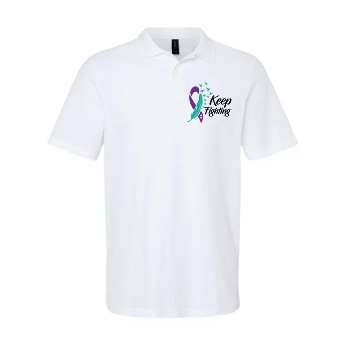 Keep Fighting Suicide Prevention Awareness Softstyle Adult Sport Polo