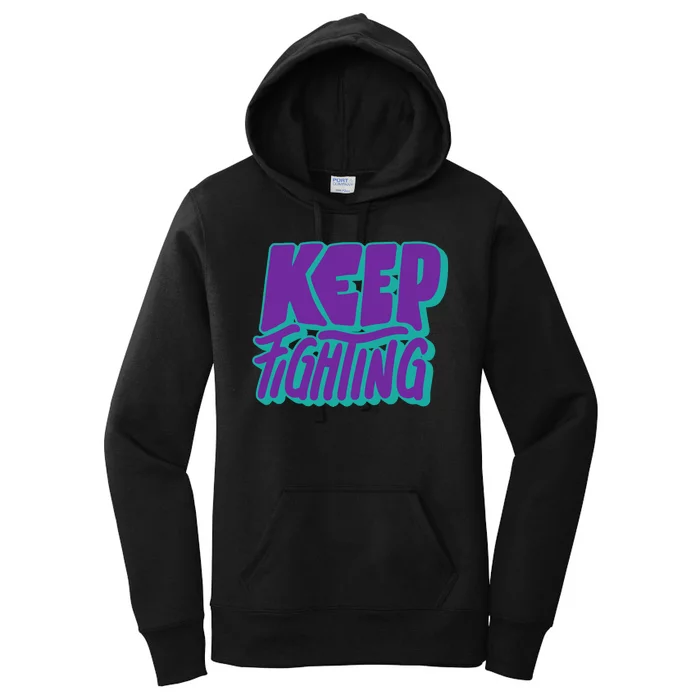 Keep Fighting Suicide Prevention Awareness Retro Women's Pullover Hoodie