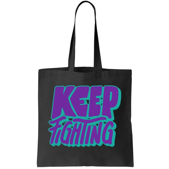 Keep Fighting Suicide Prevention Awareness Retro Tote Bag