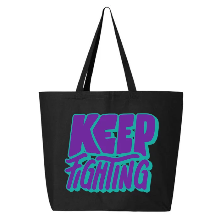 Keep Fighting Suicide Prevention Awareness Retro 25L Jumbo Tote