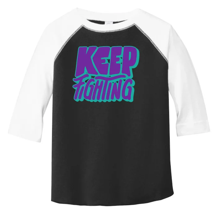 Keep Fighting Suicide Prevention Awareness Retro Toddler Fine Jersey T-Shirt