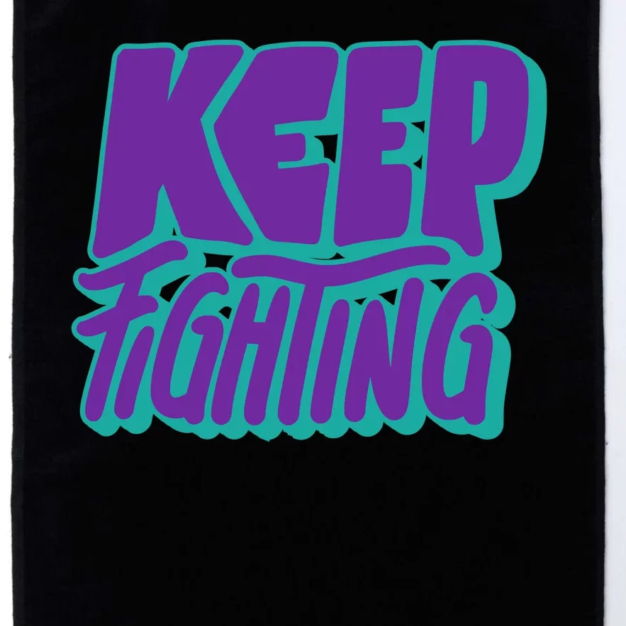 Keep Fighting Suicide Prevention Awareness Retro Platinum Collection Golf Towel