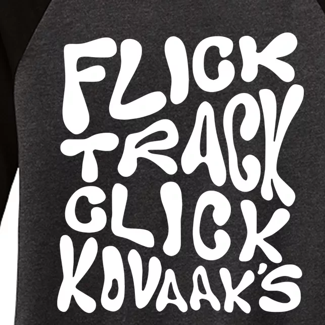 Kovaaks Flick Track Click KovaakS Women's Tri-Blend 3/4-Sleeve Raglan Shirt