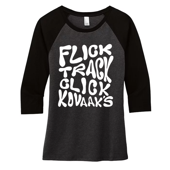 Kovaaks Flick Track Click KovaakS Women's Tri-Blend 3/4-Sleeve Raglan Shirt