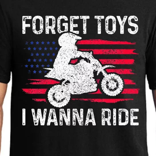 Kids Forget Toys I Wanna Ride Motocross Dirt Bike MX Racing Pajama Set