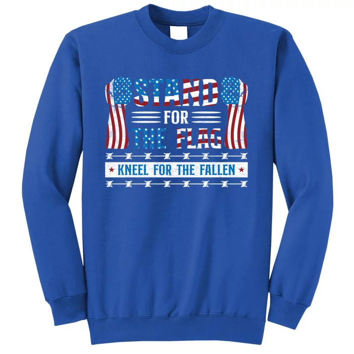 Kneel For The Fallen Patriotic Veterans Day Gift Tall Sweatshirt