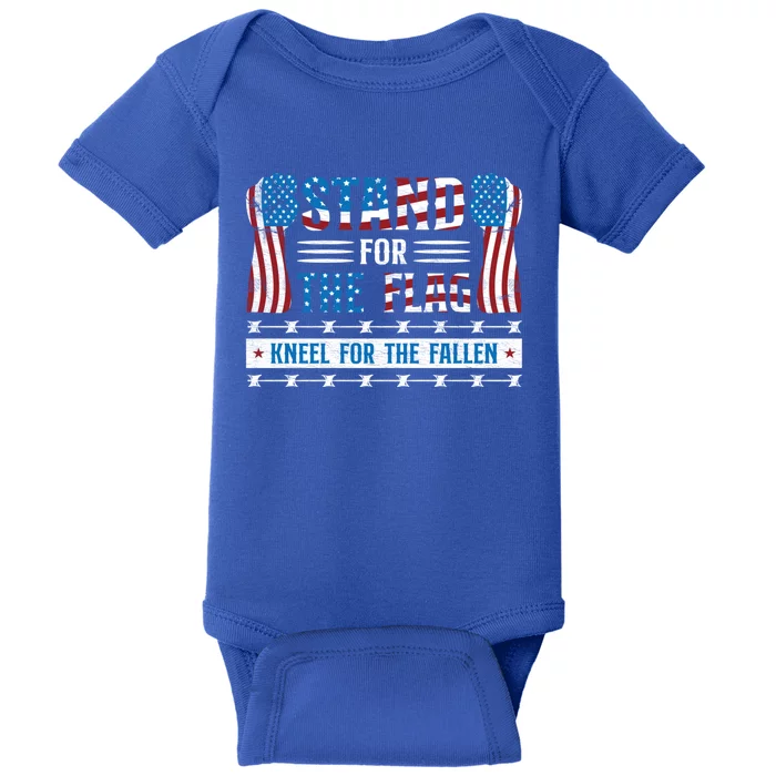 Kneel For The Fallen Patriotic Veterans Day Gift Baby Bodysuit