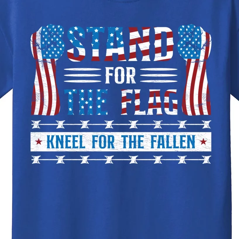 Kneel For The Fallen Patriotic Veterans Day Gift Kids T-Shirt