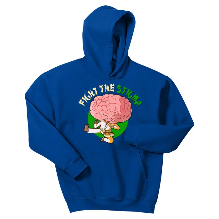 Karate Fight The Stigma Tal Health Awareness Gift Kids Hoodie