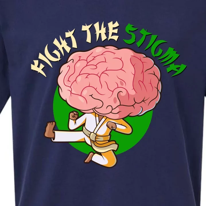 Karate Fight The Stigma Tal Health Awareness Gift Sueded Cloud Jersey T-Shirt