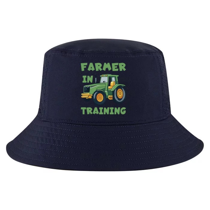 Kids Funny Tractor Boy Farmer In Training Tractor Graphic Cool Comfort Performance Bucket Hat