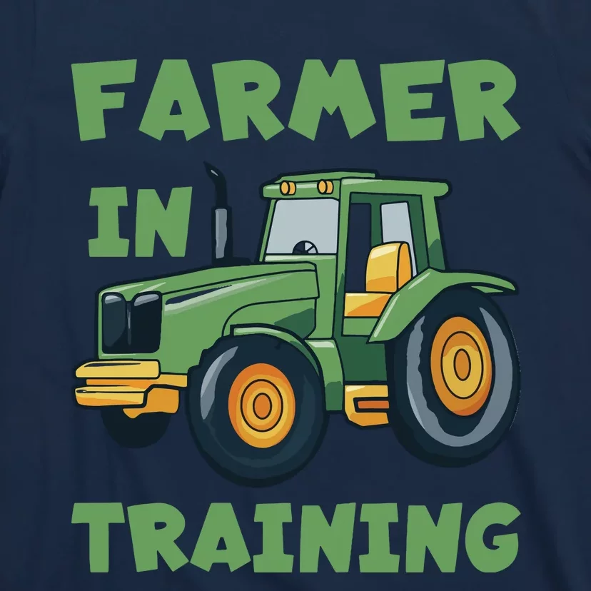 Kids Funny Tractor Boy Farmer In Training Tractor Graphic T-Shirt