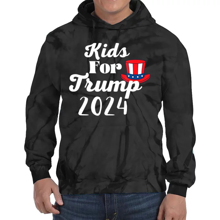 Kids For Trump Election 2024 Tie Dye Hoodie