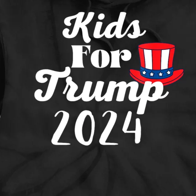 Kids For Trump Election 2024 Tie Dye Hoodie