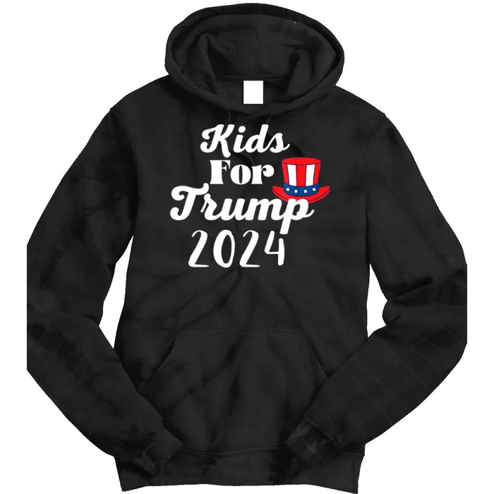 Kids For Trump Election 2024 Tie Dye Hoodie