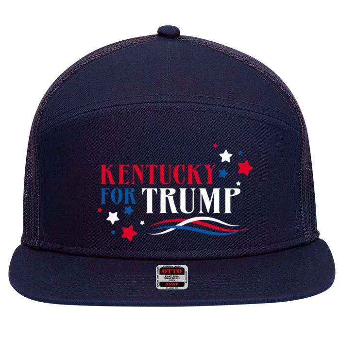 Kentucky For Trump 7 Panel Mesh Trucker Snapback Hat