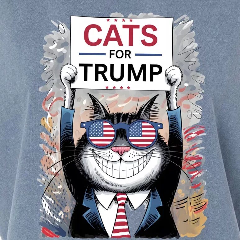 Kittens For Trump 2024 Cats And Ducks For Trump Vance 2024 Gift Garment-Dyed Women's Muscle Tee