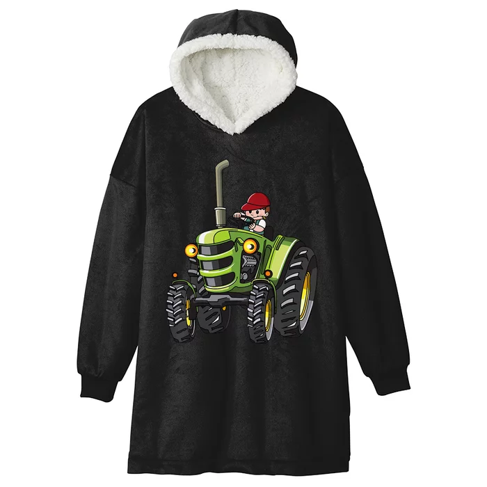 Kids Farm Tractor Boy Future Farmer Mini Tractor Lover Hooded Wearable Blanket