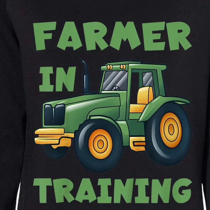 Kids Funny Tractor Boy Farmer In Training Gift Womens California Wash Sweatshirt