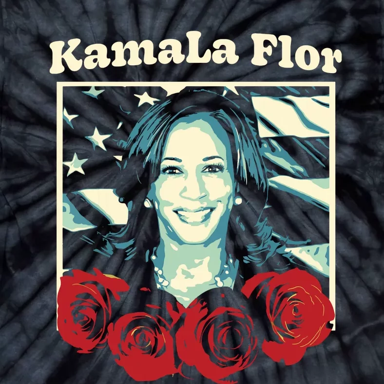 Kamala Flor Todos Con Kamala Harris Latinos For Kamala Tie-Dye T-Shirt