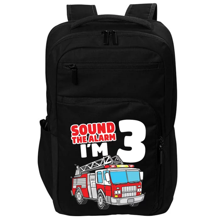 Kids Fire Truck 3 Year Old Firefighter 3rd Birthday Boy Impact Tech Backpack