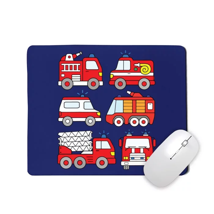 Kids Fire Truck Boy Emergency Vehicle Mousepad