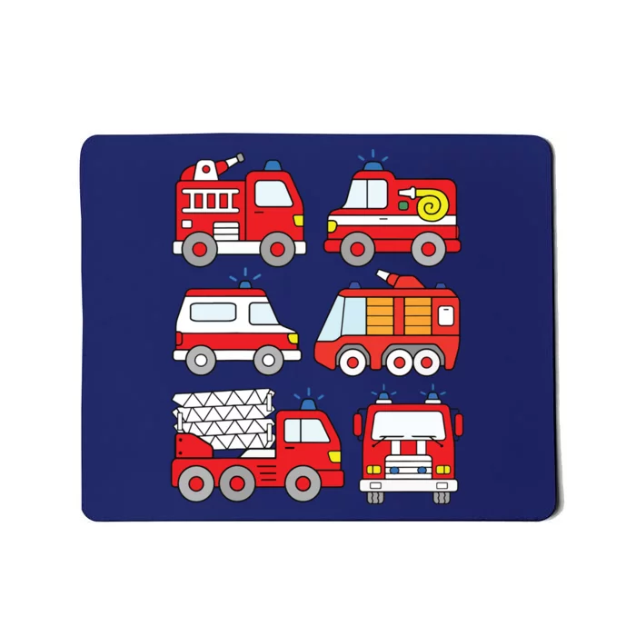 Kids Fire Truck Boy Emergency Vehicle Mousepad