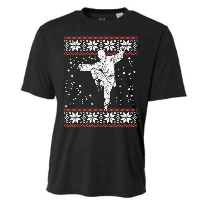 Kung Fu Ugly Christmas Sweater Martial Arts Fighter Cooling Performance Crew T-Shirt