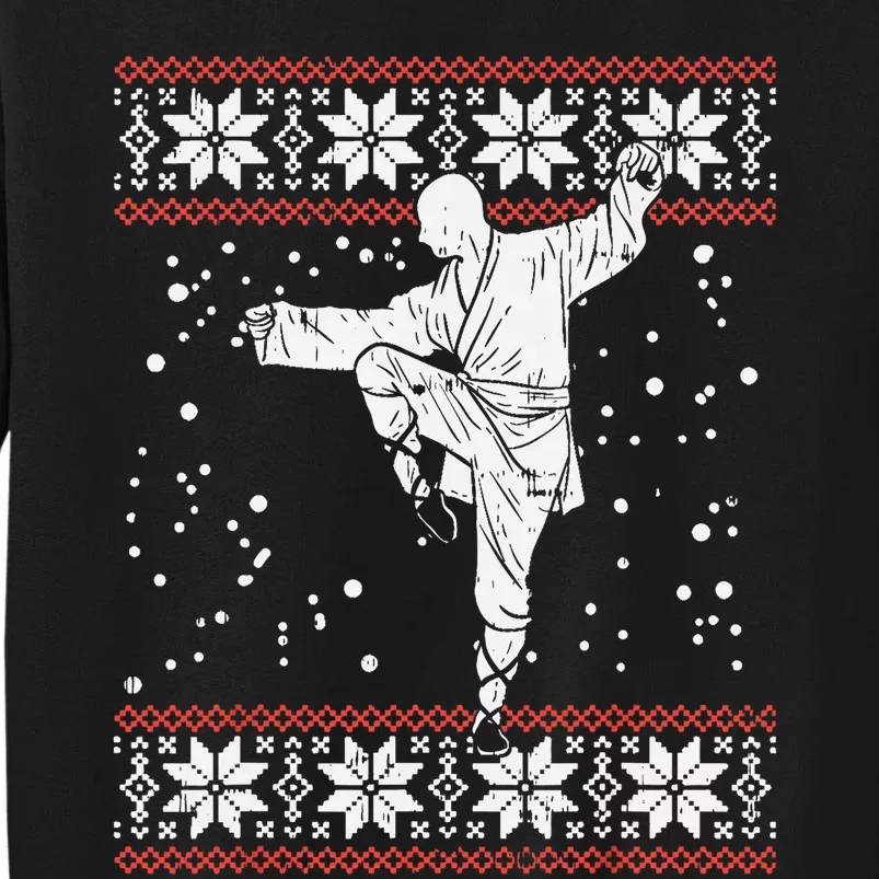 Kung Fu Ugly Christmas Sweater Martial Arts Fighter Tall Sweatshirt