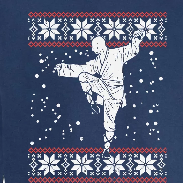 Kung Fu Ugly Christmas Sweater Martial Arts Fighter Garment-Dyed Sweatshirt