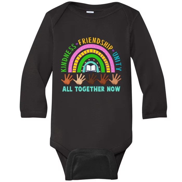 Kindness Friendship Unity All Together Now Summer Reading Baby Long Sleeve Bodysuit