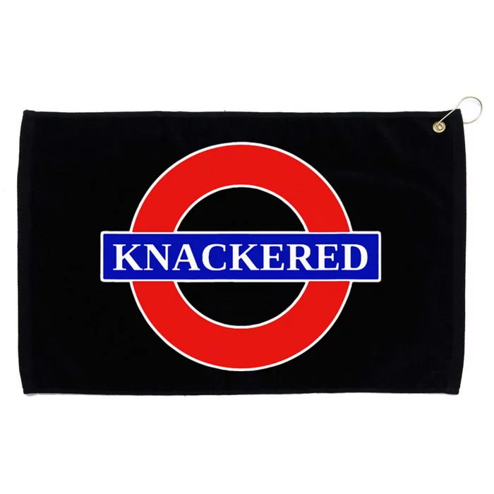 Knackered Funny Uk British Slang United Kingdom England Grommeted Golf Towel