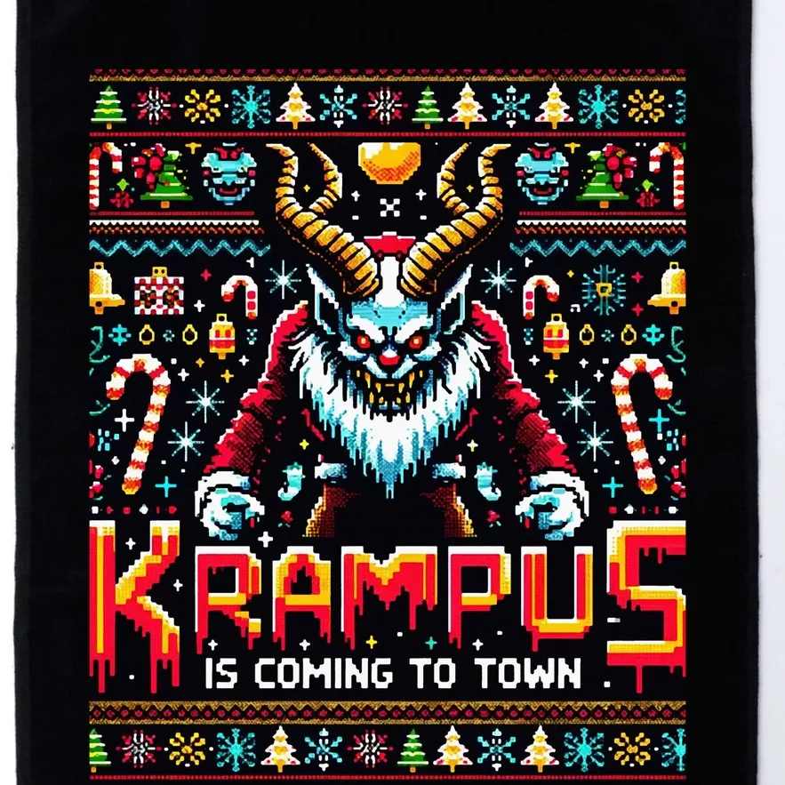 Krampus Funny Ugly Christmas Sweater Gamer Platinum Collection Golf Towel