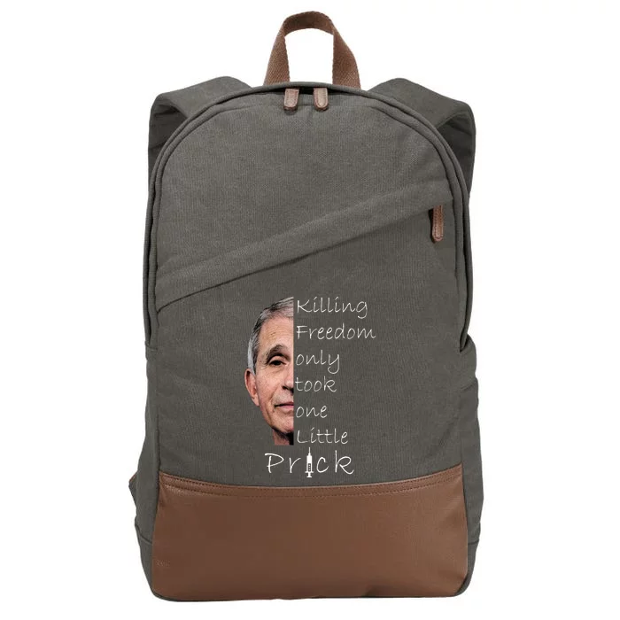 Killing Freedom Vaccine Dr Fauci Cotton Canvas Backpack