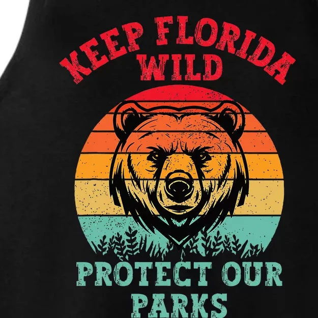 Keep Florida Wild Protect Our Parks Ladies Tri-Blend Wicking Tank