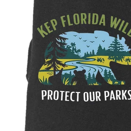 Keep Florida Wild Protect Our Parks Wildlife Graphic Doggie 3-End Fleece Hoodie