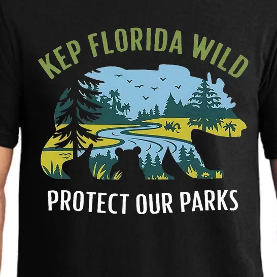 Keep Florida Wild Protect Our Parks Wildlife Graphic Pajama Set