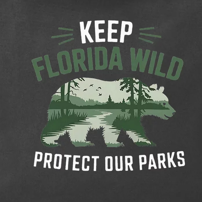 Keep Florida Wild Protect Our Parks Wildlife Graphic Zip Tote Bag