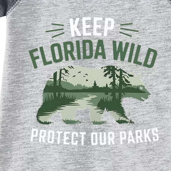 Keep Florida Wild Protect Our Parks Wildlife Graphic Infant Baby Jersey Bodysuit