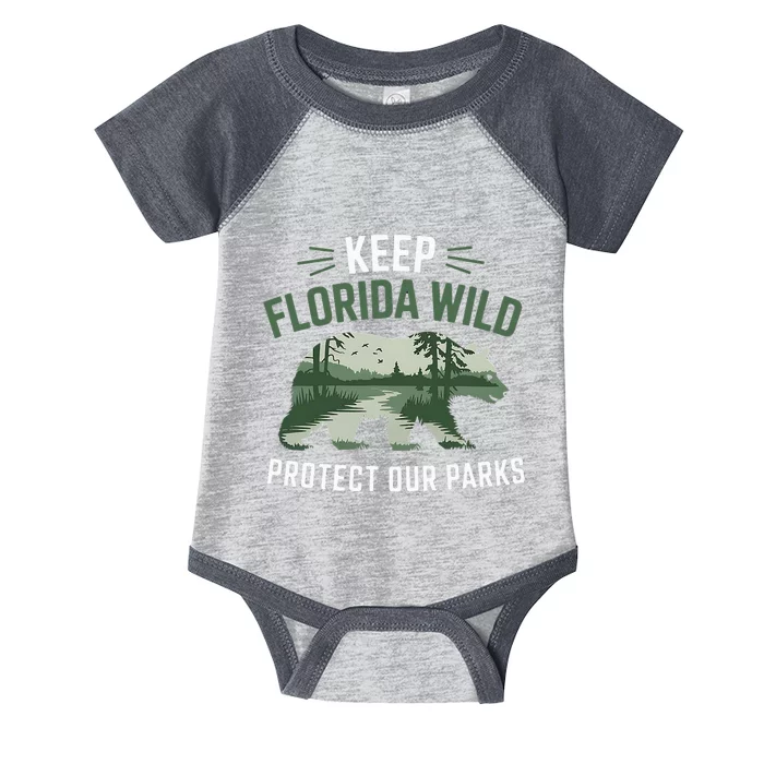 Keep Florida Wild Protect Our Parks Wildlife Graphic Infant Baby Jersey Bodysuit