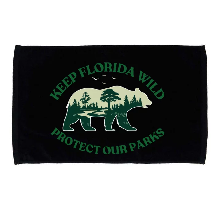 Keep Florida Wild Protect Our Parks Wildlife Graphic Microfiber Hand Towel