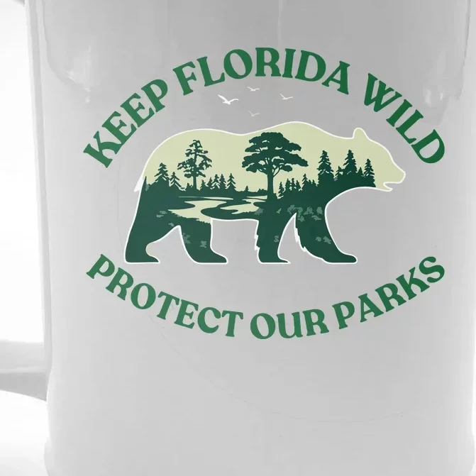 Keep Florida Wild Protect Our Parks Wildlife Graphic Front & Back Beer Stein